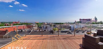 5 pok. penthouse  z tarasem i widokiem na wawel