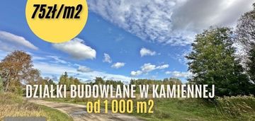 Działki budowlane w kamiennej od 1000m2
