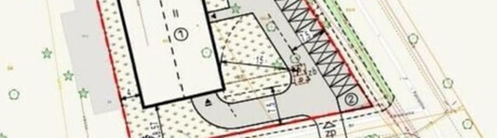 Działka budowlana 1635 m² z asfaltem i ogrodzeniem