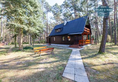Piękna działka z lasem i domem drewnianym