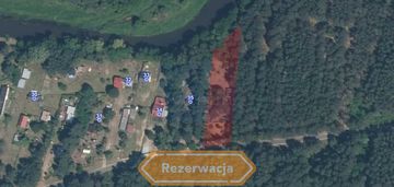 Działka rekreacyjna z domkiem letniskowym i rzeką