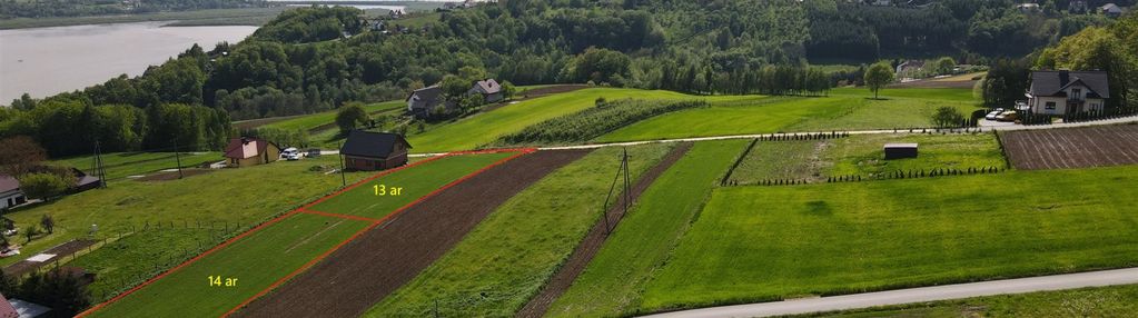 Jezioro rożnowskie znamirowice działka 1400m2