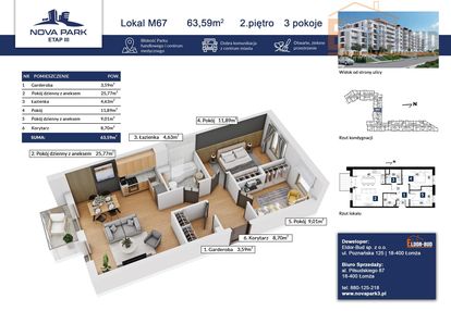 Przestronne mieszkanie dla ciebie i twojej rodziny m-67