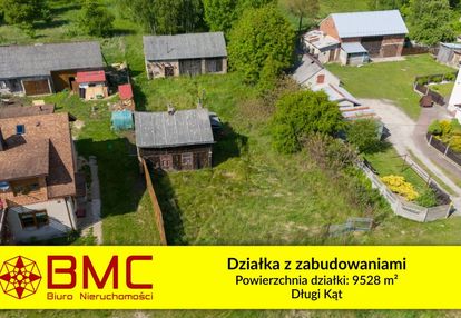 Działka 0,95ha + dom+ stodoła woda prąd długi kąt