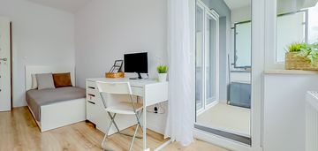 ✅ słoneczne z widokiem na zieleń ✅ balkon