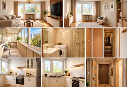 3 pokoje, 53 m², gdańsk przymorze | falowiec, duży balkon