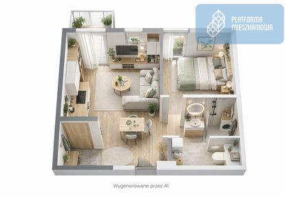 2 pokoje | balkon | i piętro | funkcjonalny układ