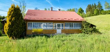 Okazja - drewniany dom na działce 80ar