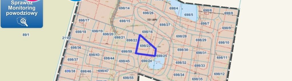 Działka mieszkaniowa 1012m2 z wodą na działce