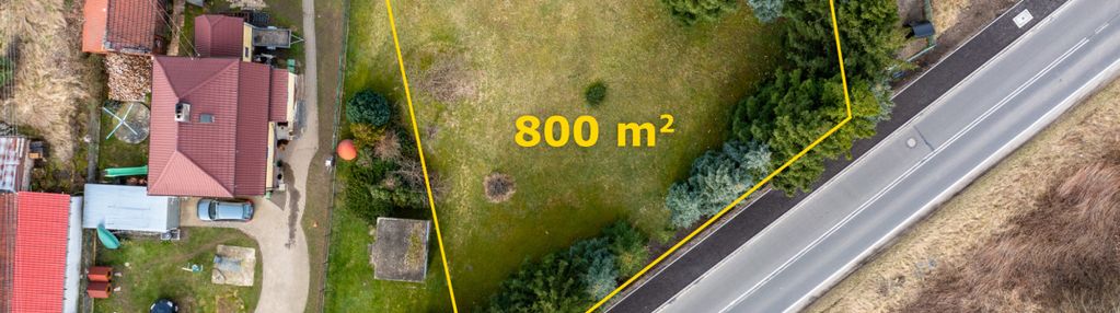 Działka budowlana  800 m2 w zebrzydowej