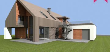 Działka z linią brzegową rzeki i projektem .