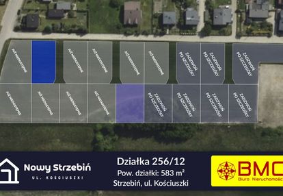 Działka budowlana strzebiń 583m2 woda kanalizacja