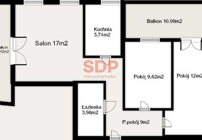 3-pokoje z dwoma dużymi balkonami, osobna jasna kuchnia