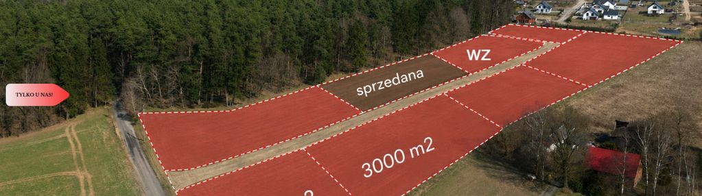 Działki przy lesie, spokój i cisza