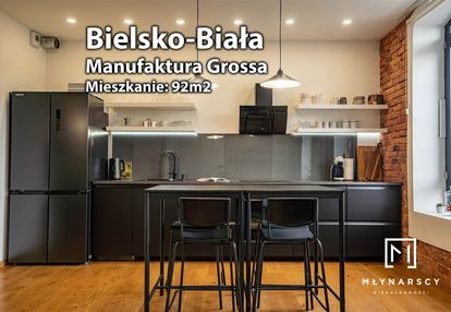 Dwupoziomowe mieszkanie 92 m² manufaktura grossa