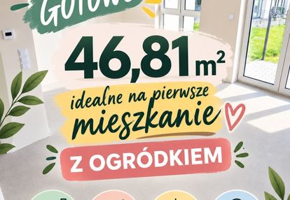 Nowe osiedle - piękne - 2 pokoje z ogródkiem