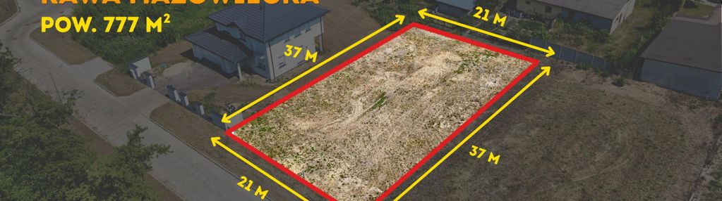 Działka budowlana 777 m² | rawa mazowiecka