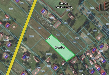 Działka w drugiej linii zabudowy, koło milejowa