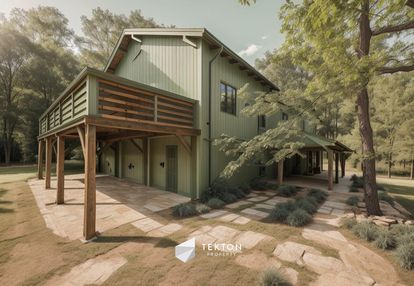 Nowy dom otulony lasem i jeziorami. mokiny