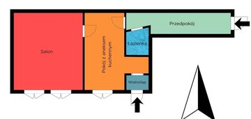 2 pokoje, parter, centrum brzezin + parking