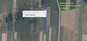Cewków - działka rolna 26 arów