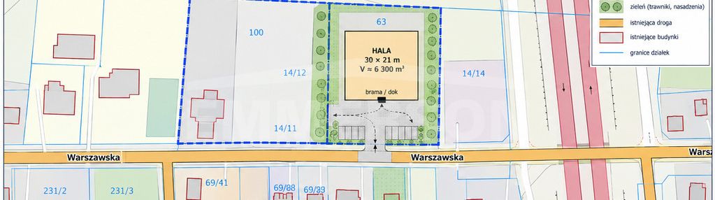 Działka usługowa inwestycyjna