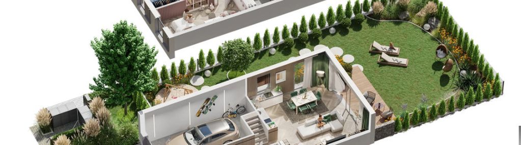 Wawer las i 128,35m2 i segment skrajny i ogródek