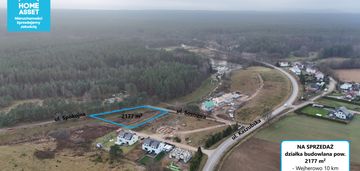 Działka budowlana 2177 m² przy lesie – domatówko