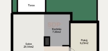 2 pokoje/taras i ogródek/przy terenach zielonych
