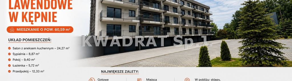 Os. lawendowe - mieszkanie o pow. 60,59 m2 kępno