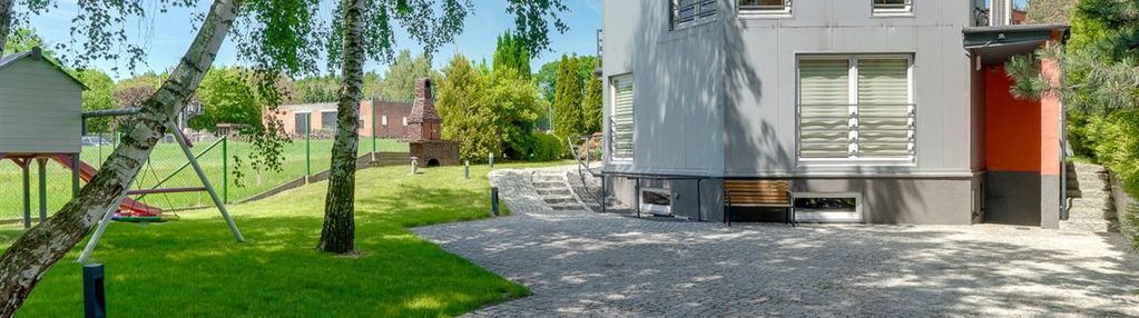 Autonomiczna smart - posiadłość.kopuła i heksagon