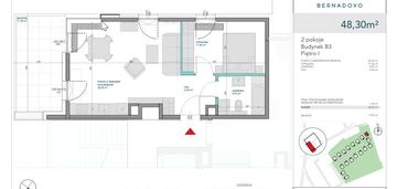 Słoneczne 2 pokojowe! balkon 13 m2