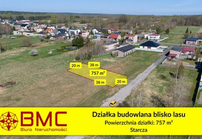 Działka budowlana 757m2 - starcza, gm. starcza