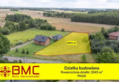 Działka budowlana mzyki 2045m2, gm koziegłowy