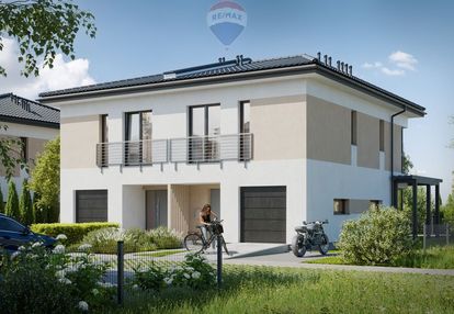 Nowoczesny dom bliźniak 2_2b w łazach bez pcc