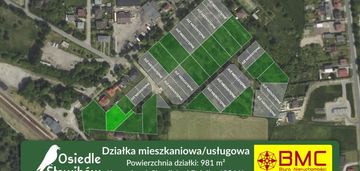 Działka budowlana koszęcin 981m2 słowików