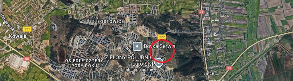 Działka usługowa przy ul. starogardzkiej.