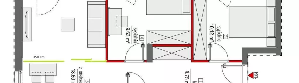 Wynajmę mieszkanie z 3 niezależnymi pokojami