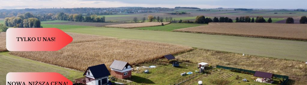 Działka z murowanym domkiem 30m2. blisko wrocławia
