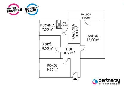 3 pokoje z kuchnią i balkonem wrzeszcz winda