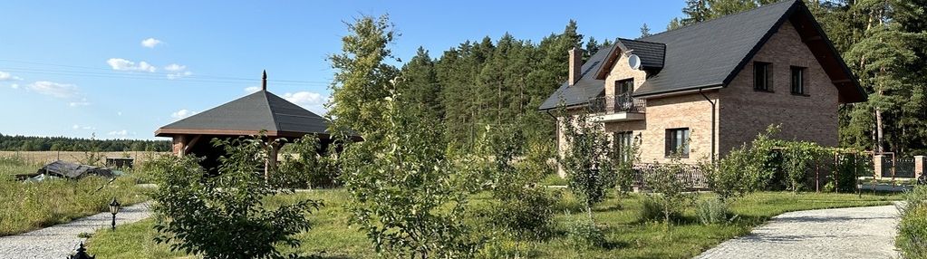 Ekskluzywny, inny niż wszystkie dom w pobliżu lasu