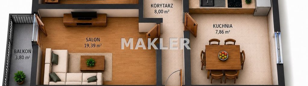 2 pokoje | 53 m² | balkon | piwnica | fordon |