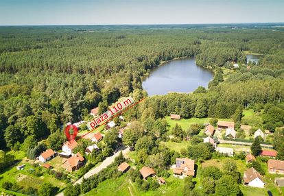 Dom 110 m od plaży jeziora z własnym stawem