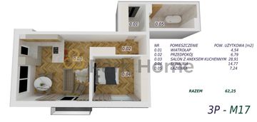 Przestronne dwupokojowe mieszkanie 62m2 balkon