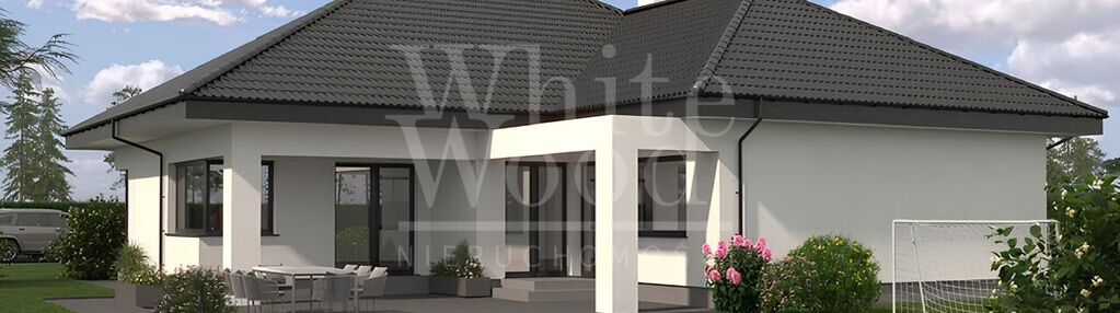 Nowoczesny dom parterowy 143 m² na dużej działce