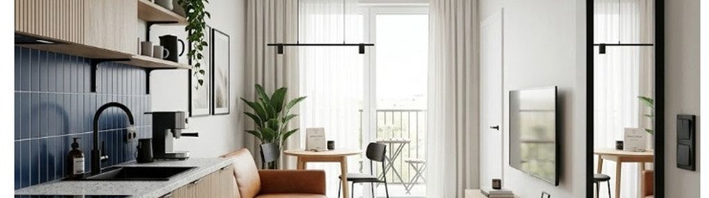 Kawalerka z opcją zrobienia 2 pokoi