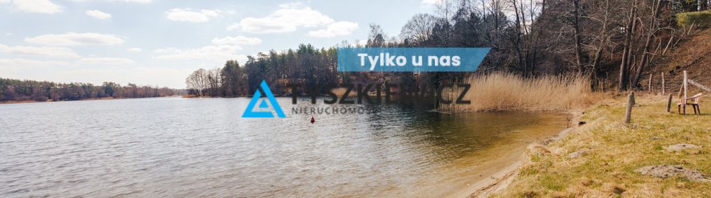 Działka z linią brzegową jeziora wdzydze