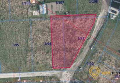 Narożna działka budowlana, 10arów, pod dom