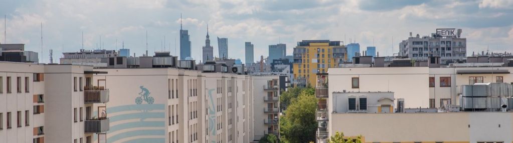Mieszkanie z widokiem na panoramę centrum warszawy