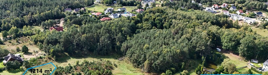 Działka budowlana 1214 m², koleczkowo, las i rzeka